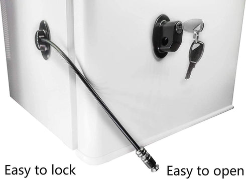 REZIPO 3 Pack Black Refrigerator Door Locks with 6 Keys, Key Locks for Fridge, Cabinet, File Drawer and More...